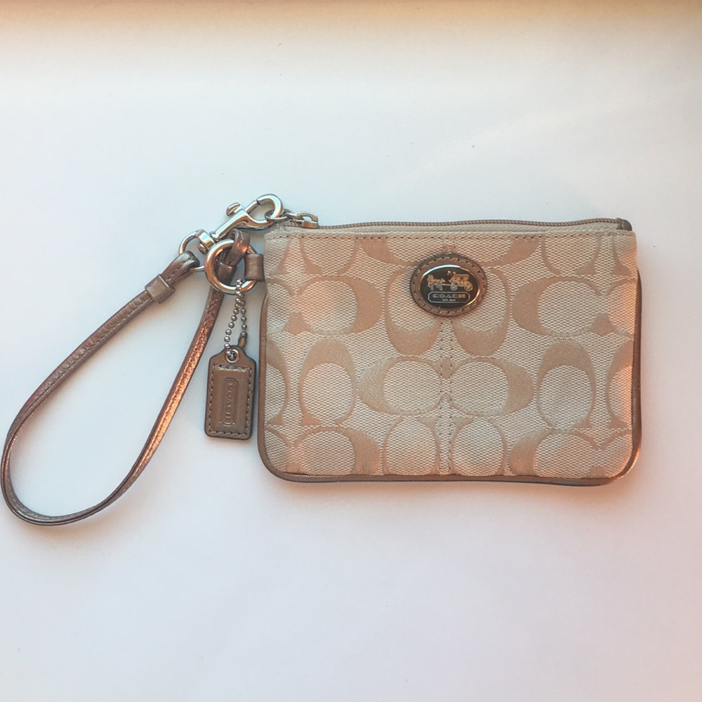 Coach Corner Zip Wristlet